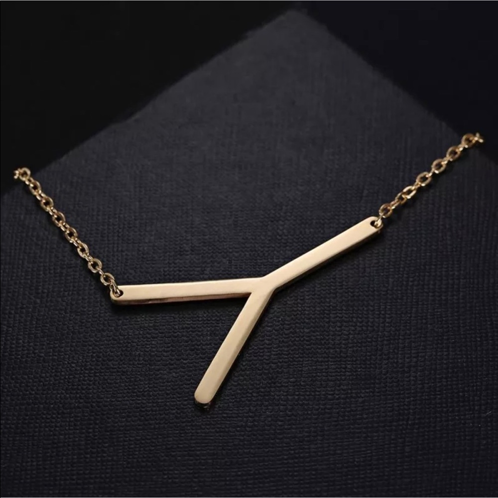 Initial “Y” Gold Plated Necklace
